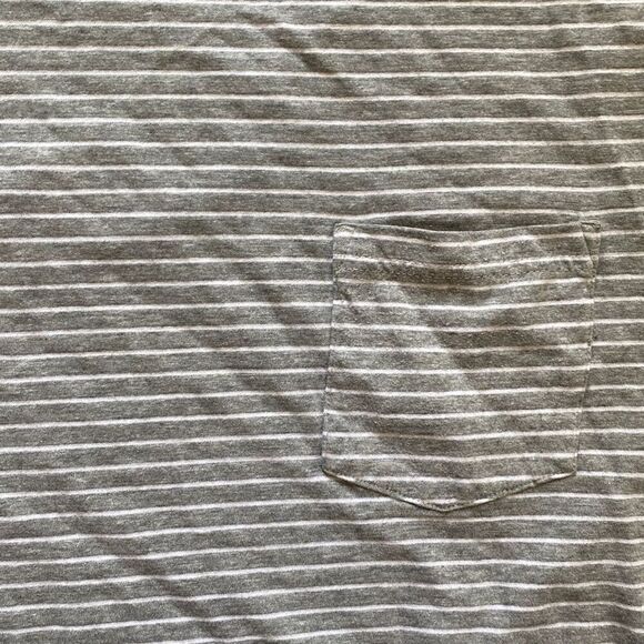 Weatherproof Small grey and white stripe shirt sleeve tee shirt. - Picture 2 of 6